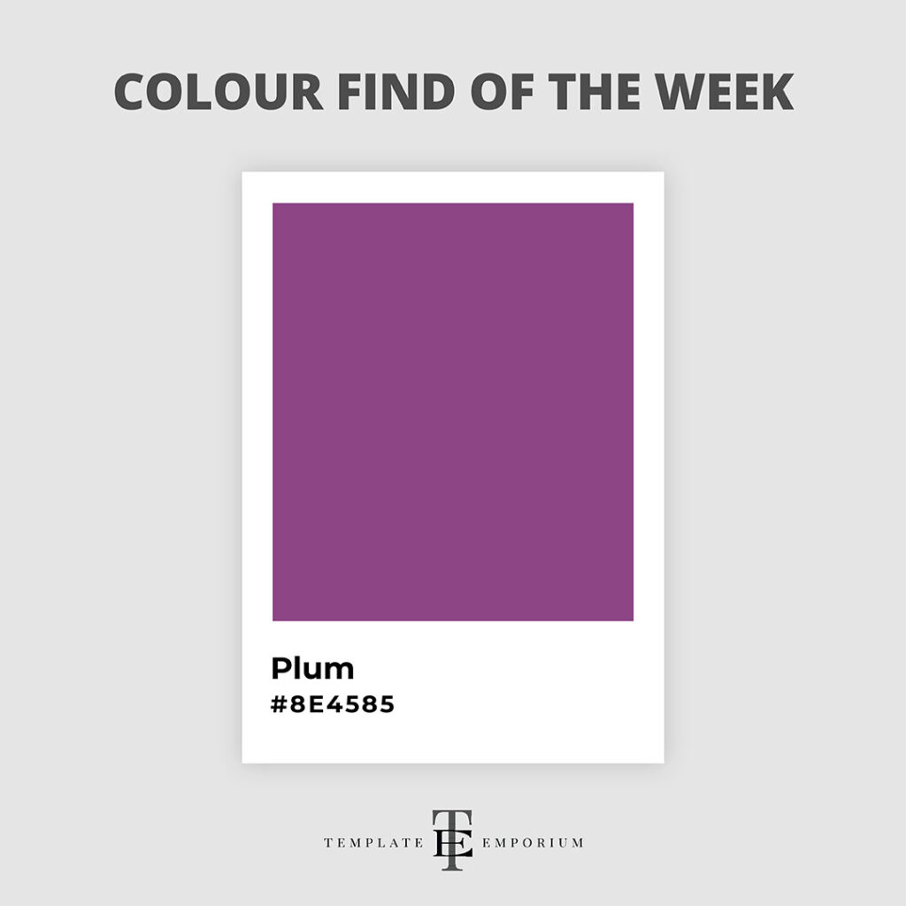 Colour find of the week - Plum - The Template Emporium