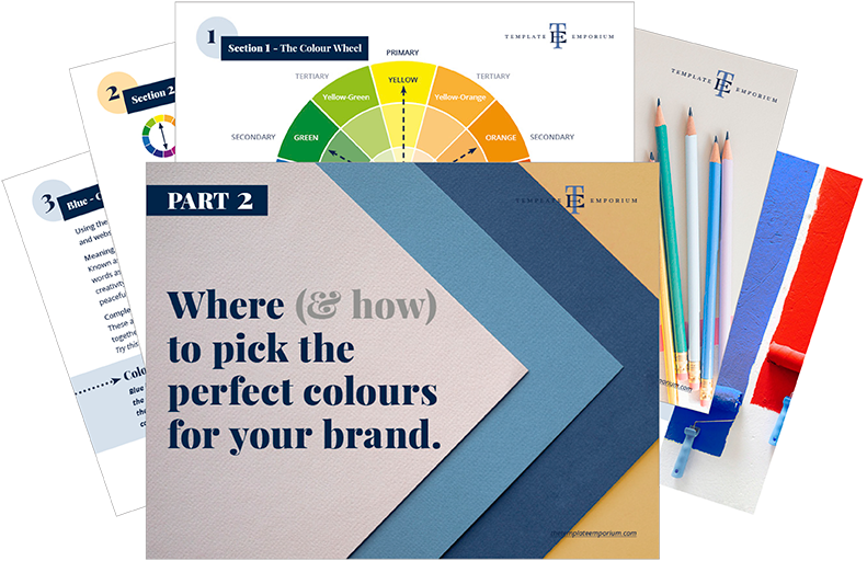 Download our Free colour guide - how & where to pick the perfect colours for your brand - The Template Emporium