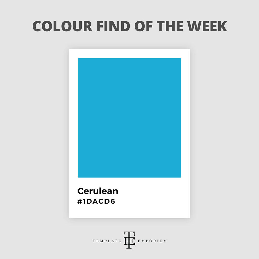 Colour Find of the week - Cerulean - The Template Emporium