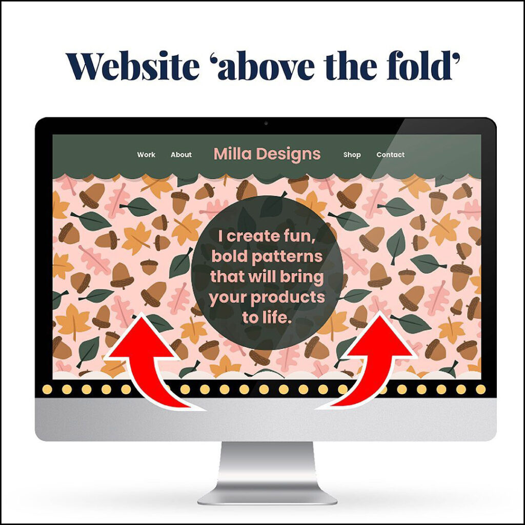 The Best Way to Layout and Design Your Website - website above the fold - The Template Emporium