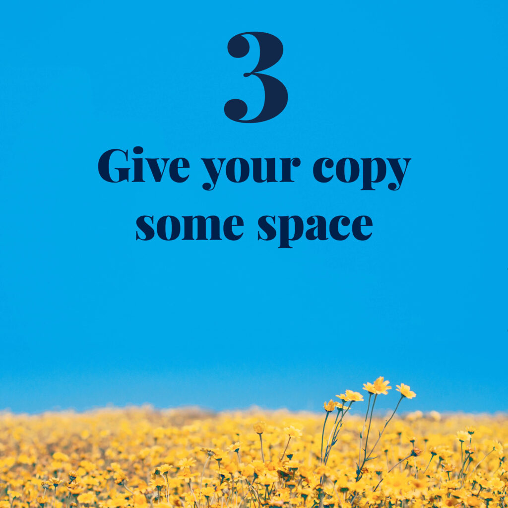 Website Copy - give your copy some space - The Template Emporium