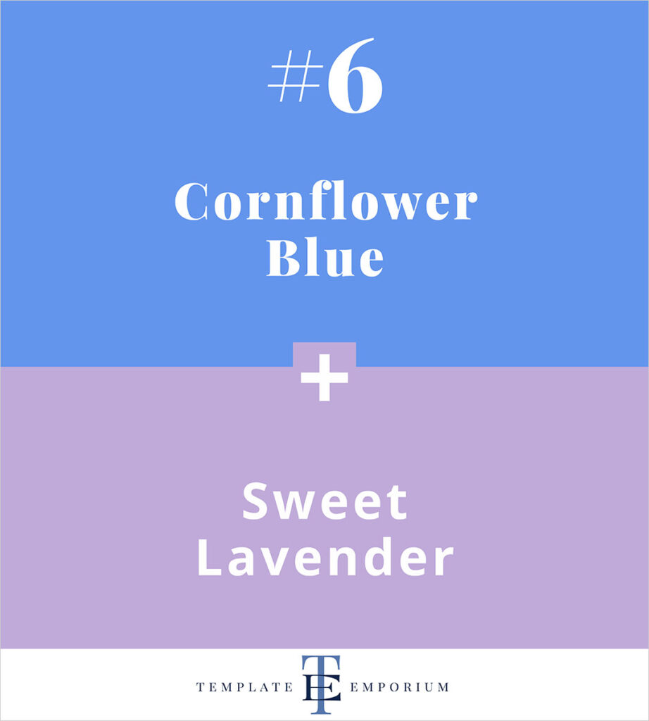 Colour combos - Blue Pairs 6 - The Template Emporium