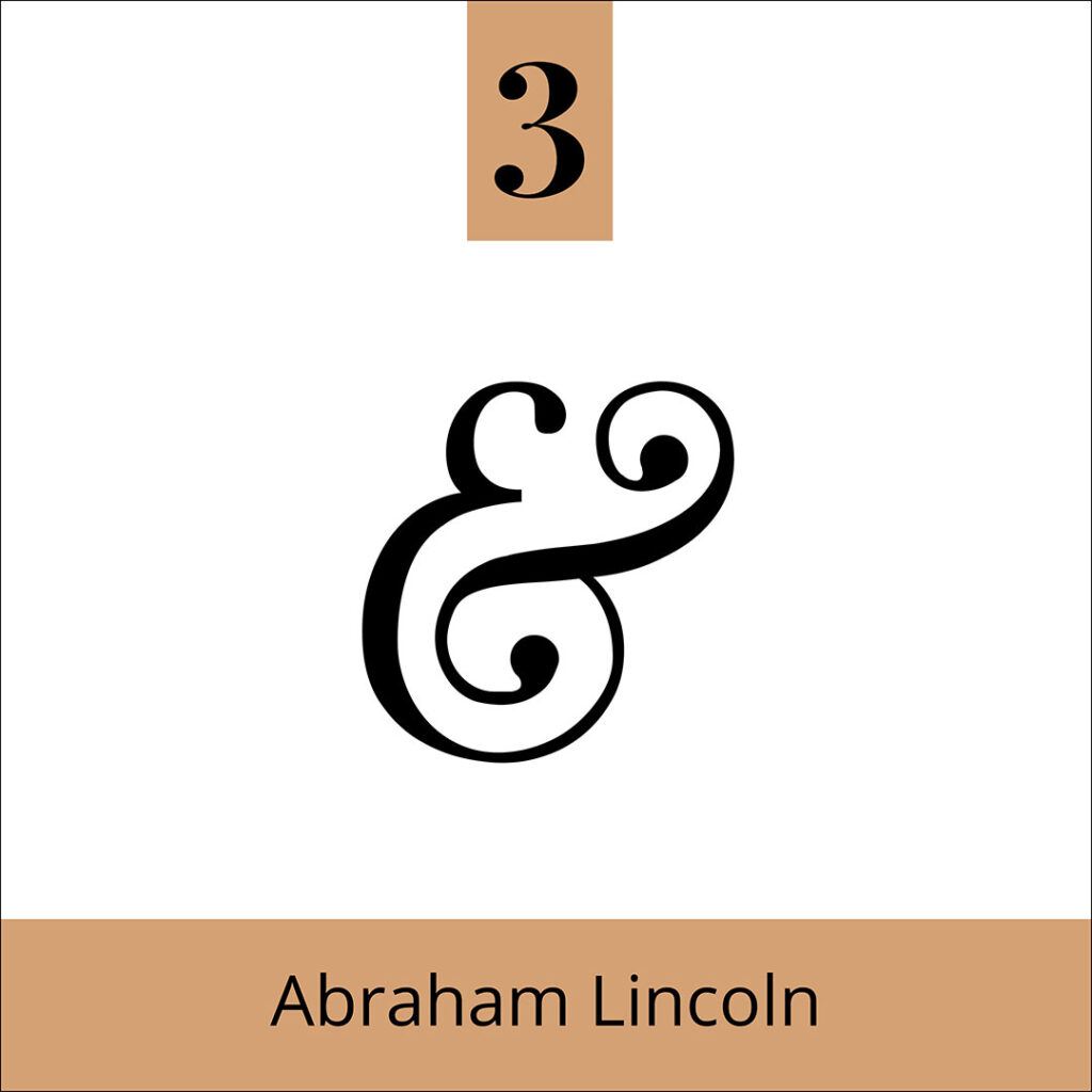 Ampersand for ABRAHAM LINCOLN - The Template Emporium