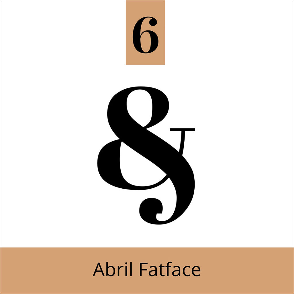 Ampersand for Abril Fatface - The Template Emporium