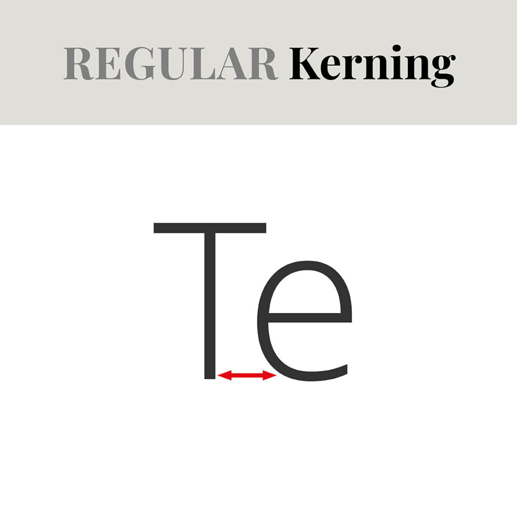 Regular Kerning - Type tips - The Template Emporium