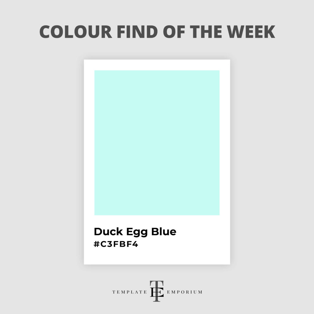 colour find of the week -duck egg blue - The Template Emporium