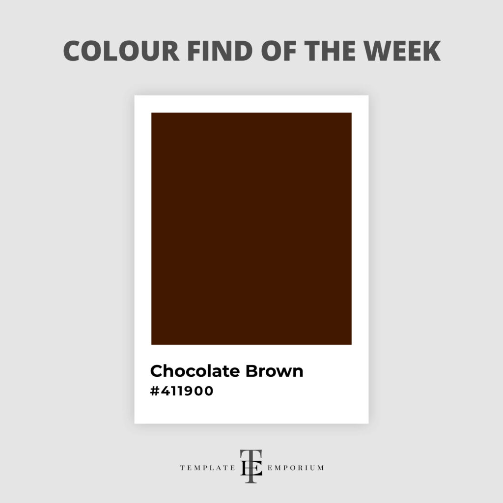 colour find of the week - chocolate brown - The Template Emporium