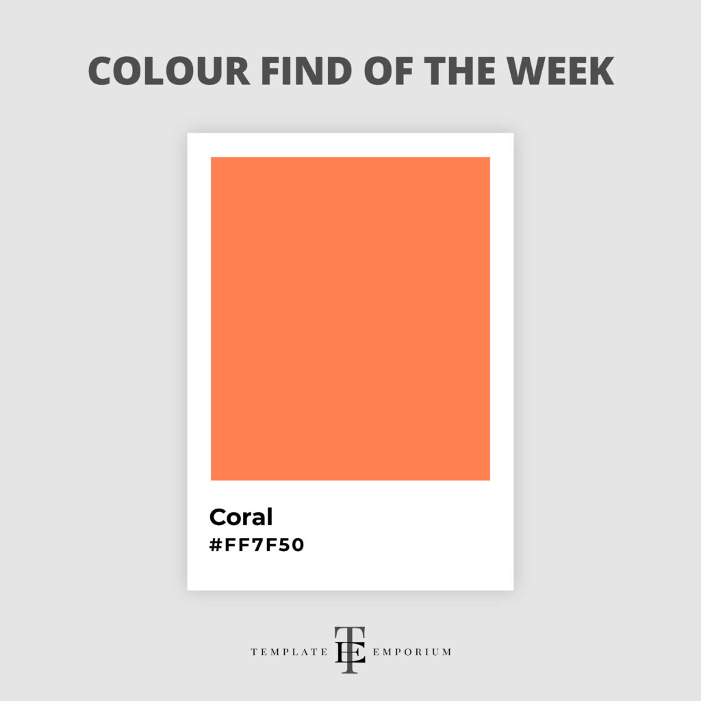 colour find of the week - Coral - The Template Emporium