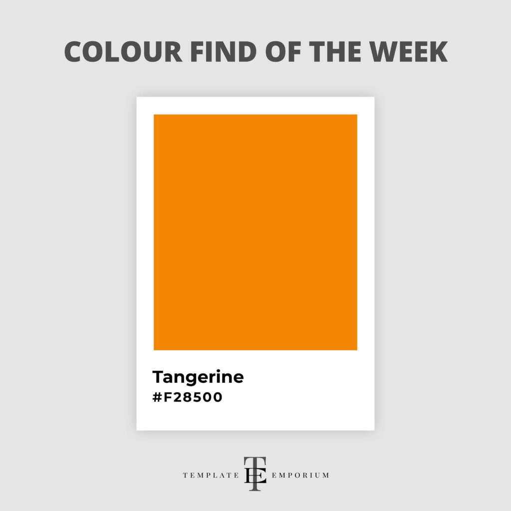 colour find of the week - tangerine - The Template Emporium