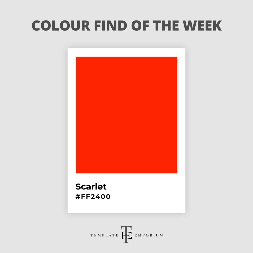 colour find of the week - Scarlet - The Template Emporium