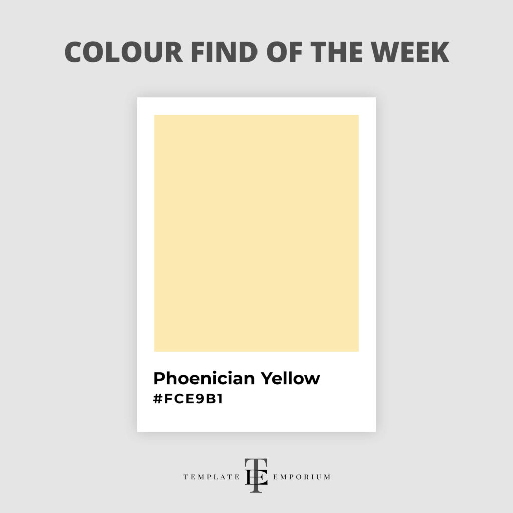 colour find of the week - Phoenician Yellow - The Template Emporium