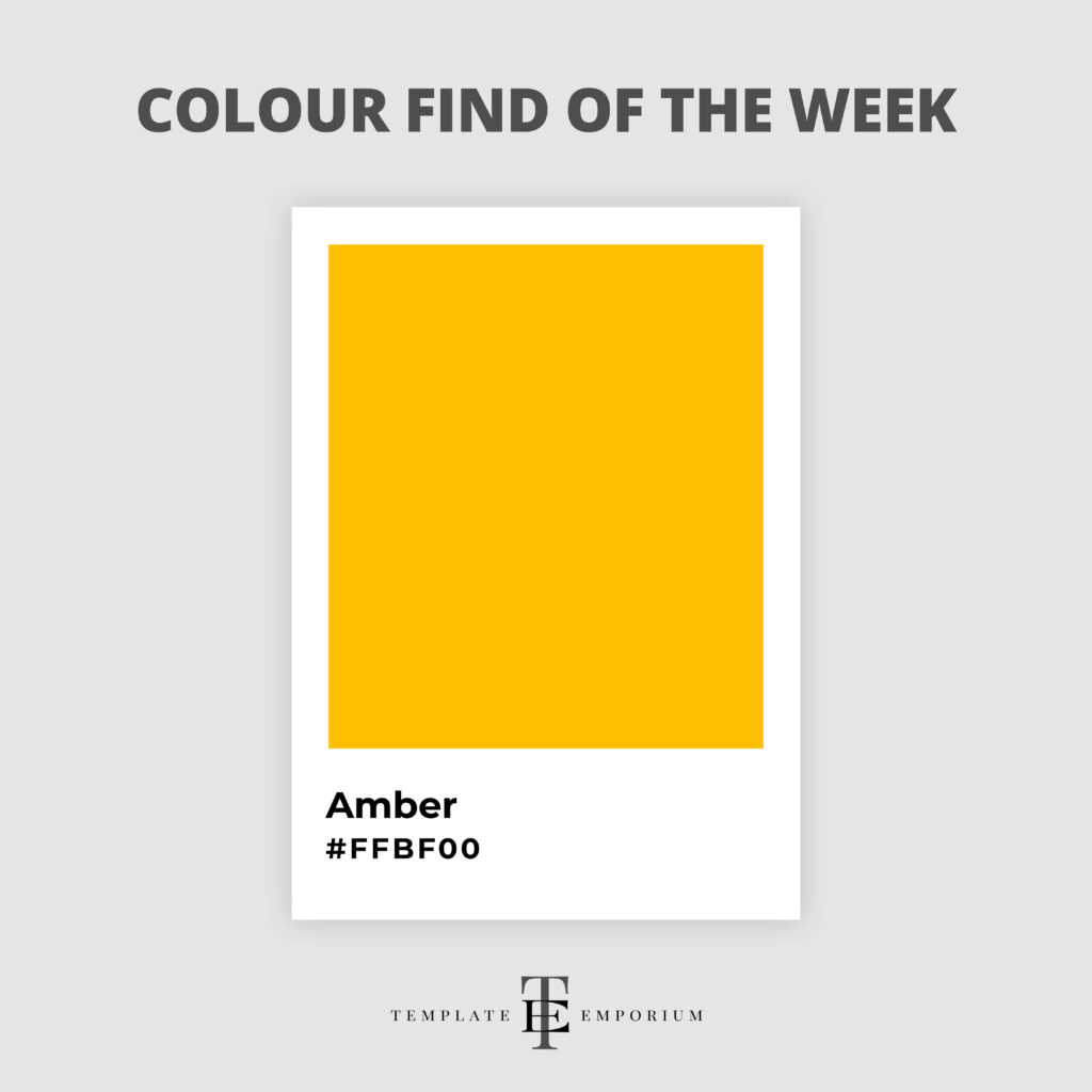 colour find of the week - Amber - The Template Emporium
