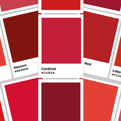 Fed up with plain Red - check out these exciting Red variations - The Template Emporium