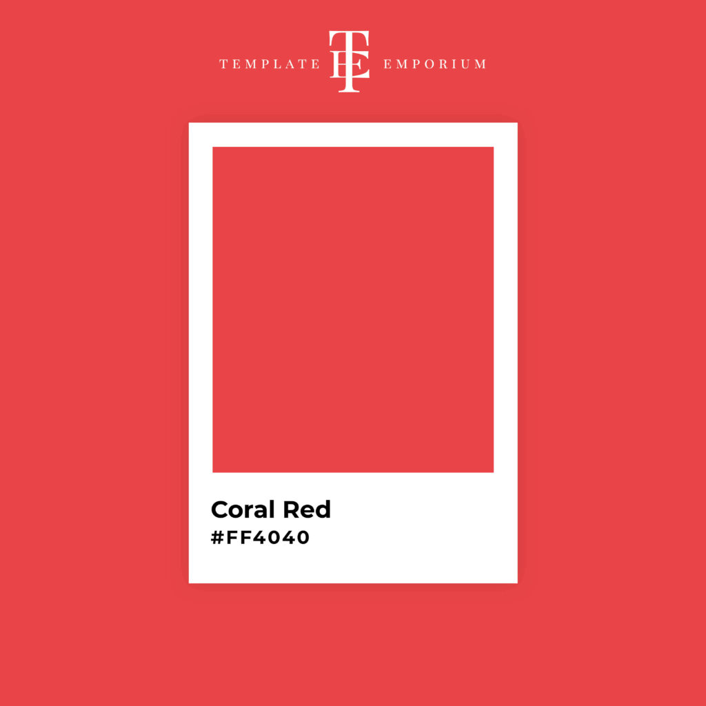 Red variations - Coral - The Template Emporium