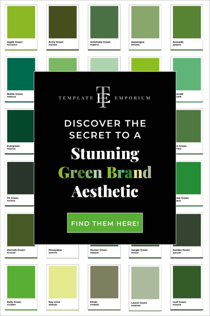 Discover the secret to a stunning green brand aesthetic - The Template Emporium