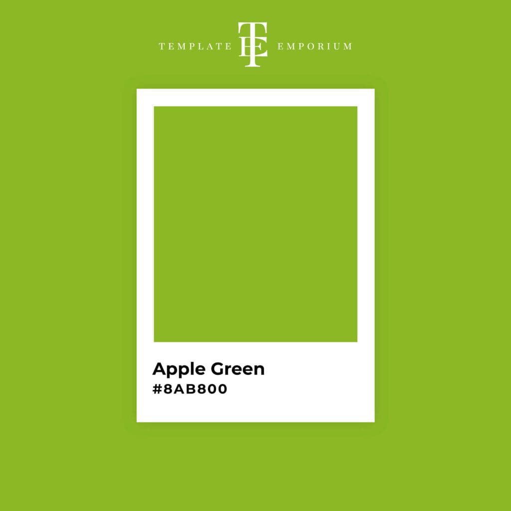 Perfect Green - Apple Green - The Template Emporium