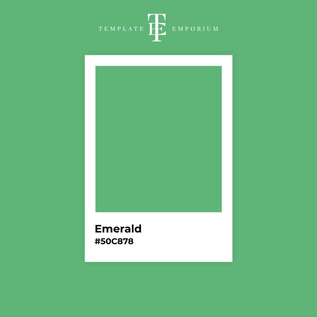 Perfect Green - Emerald - The Template Emporium