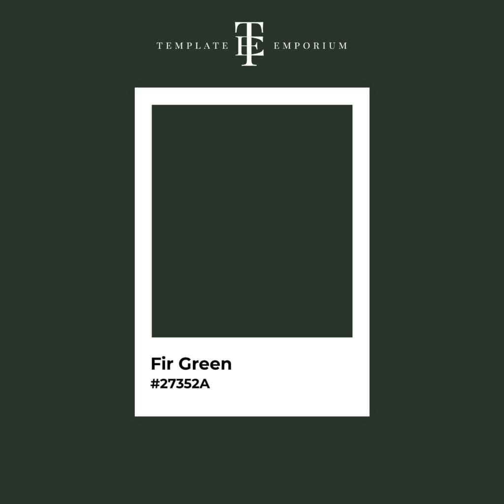 Perfect Green - Fir Green - The Template Emporium