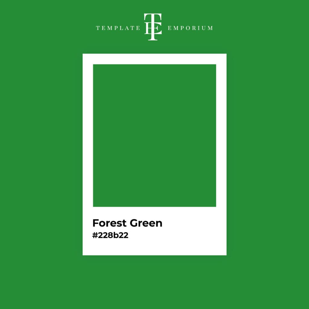 Perfect Green - Forest Green - The Template Emporium