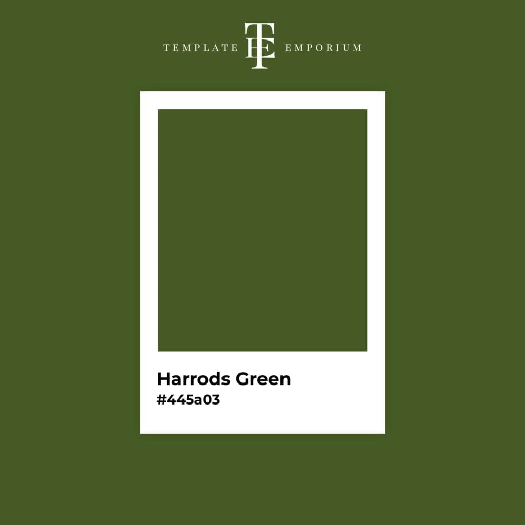 Perfect Green - Harrods Green - The Template Emporium
