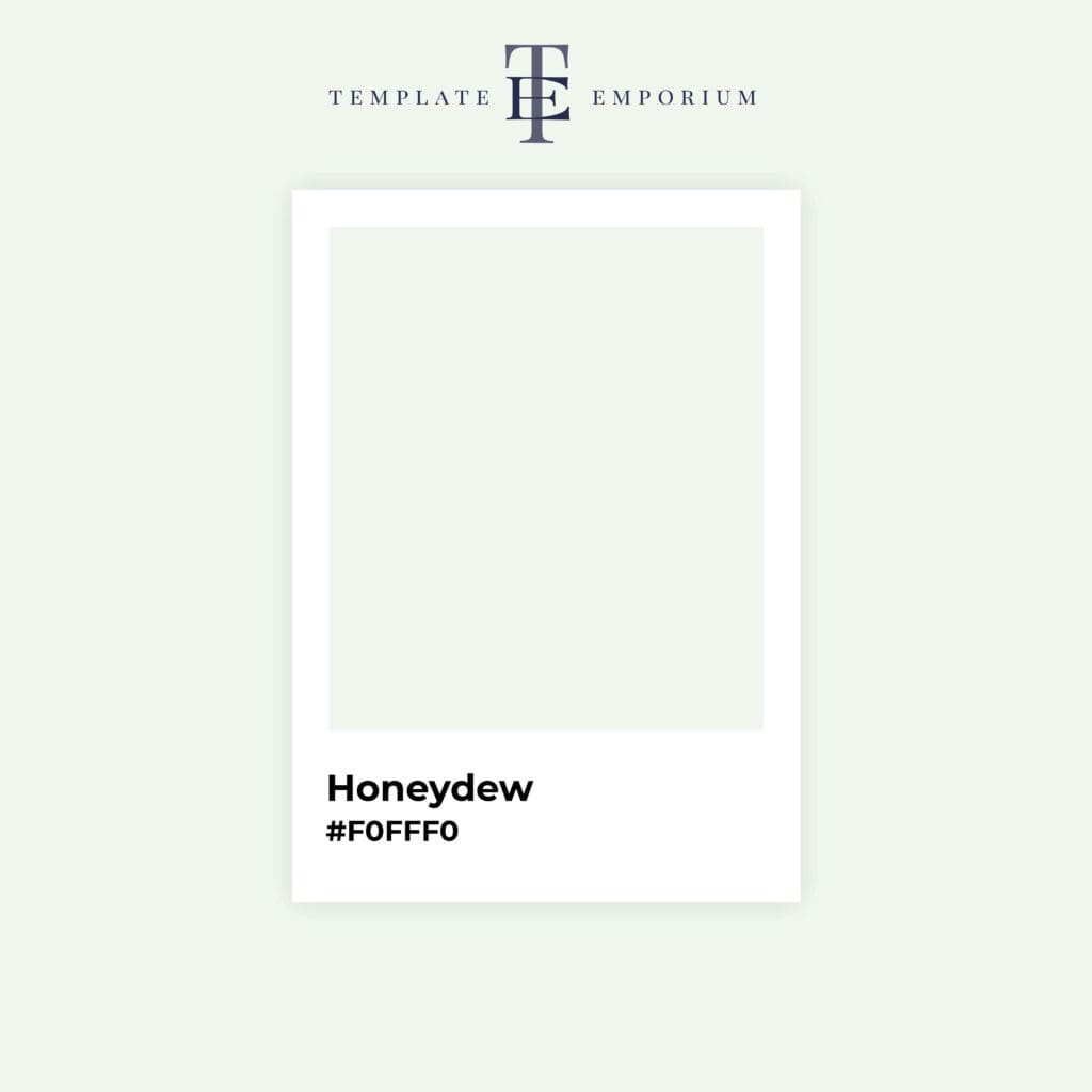 Perfect Green - Honeydew - The Template Emporium
