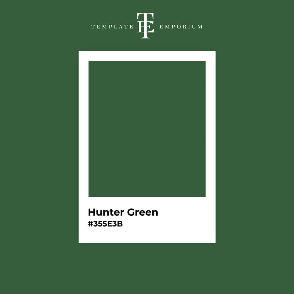 Perfect Green - Hunter Green - The Template Emporium