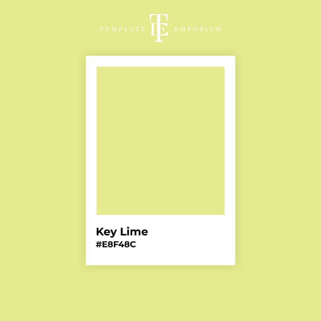 Perfect Green - Key Lime - The Template Emporium