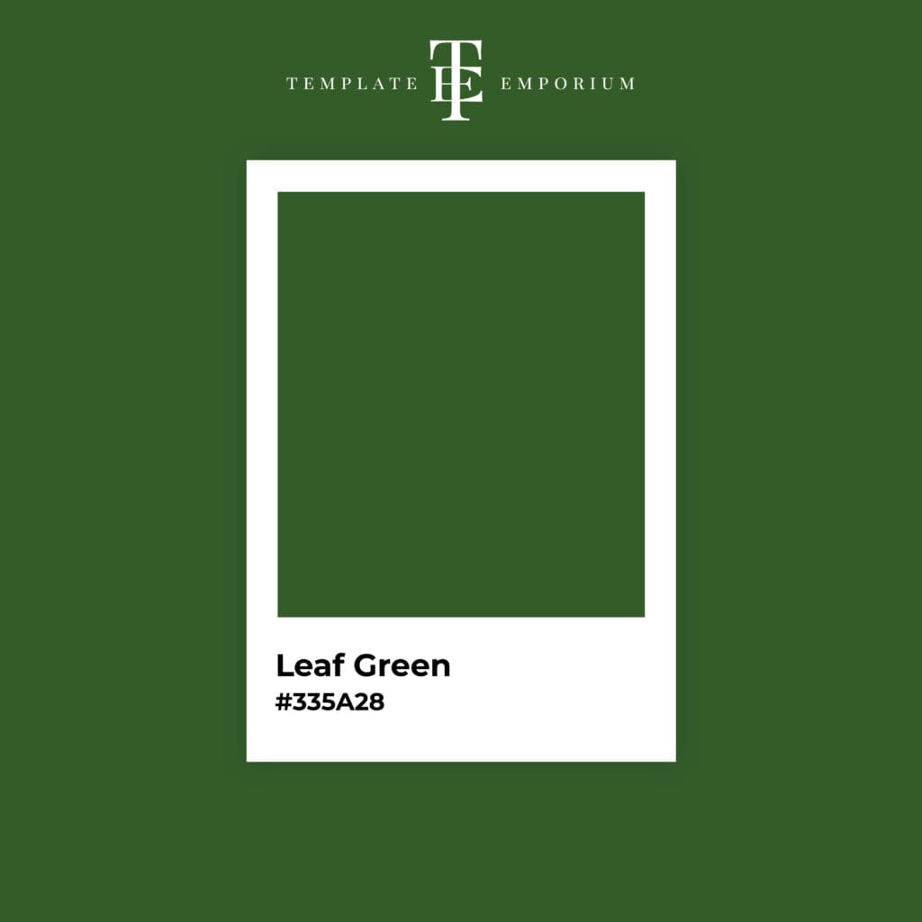 Perfect Green - Leaf Green - The Template Emporium