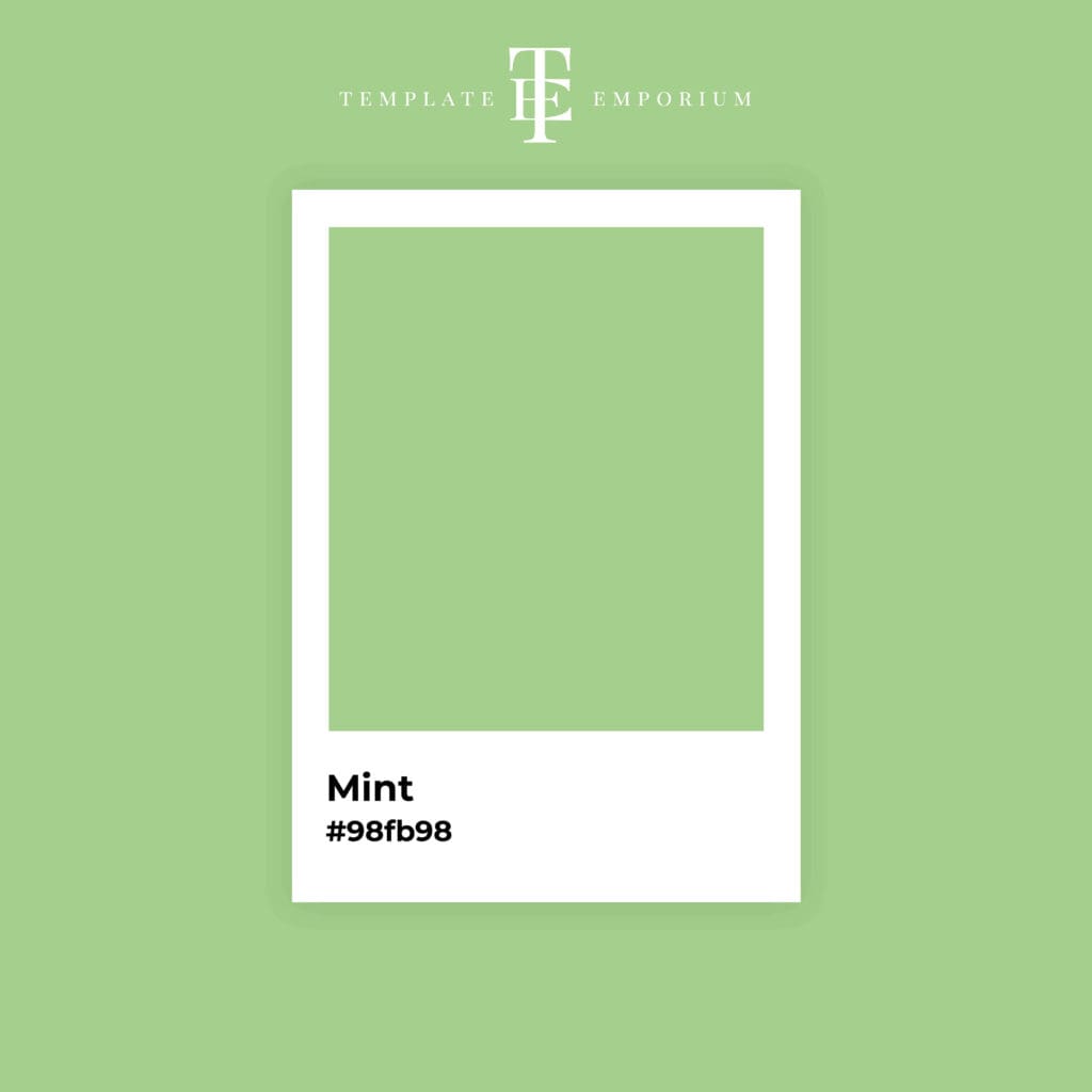 Perfect Green - Mint - The Template Emporium