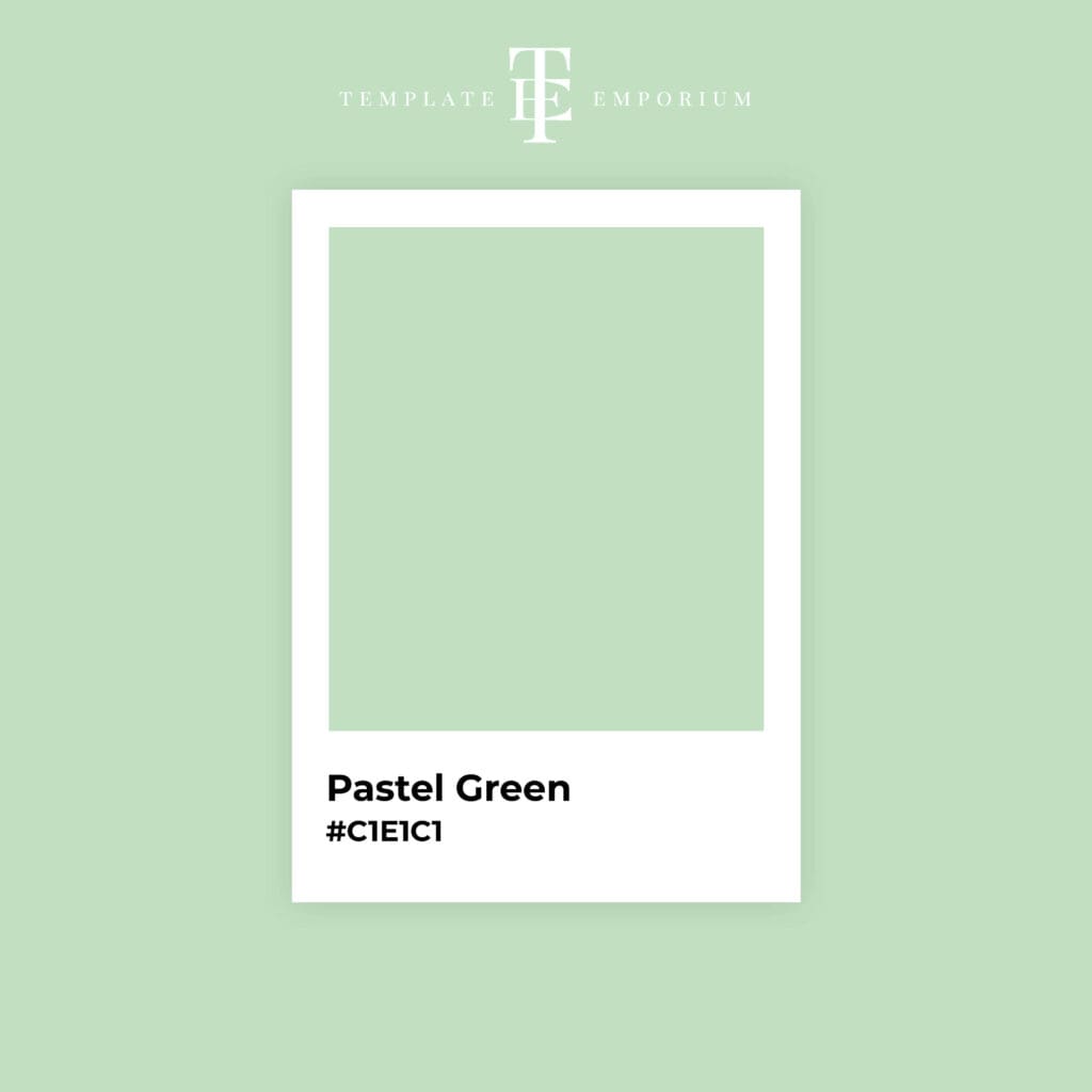 Perfect Green - Pastel Green - The Template Emporium