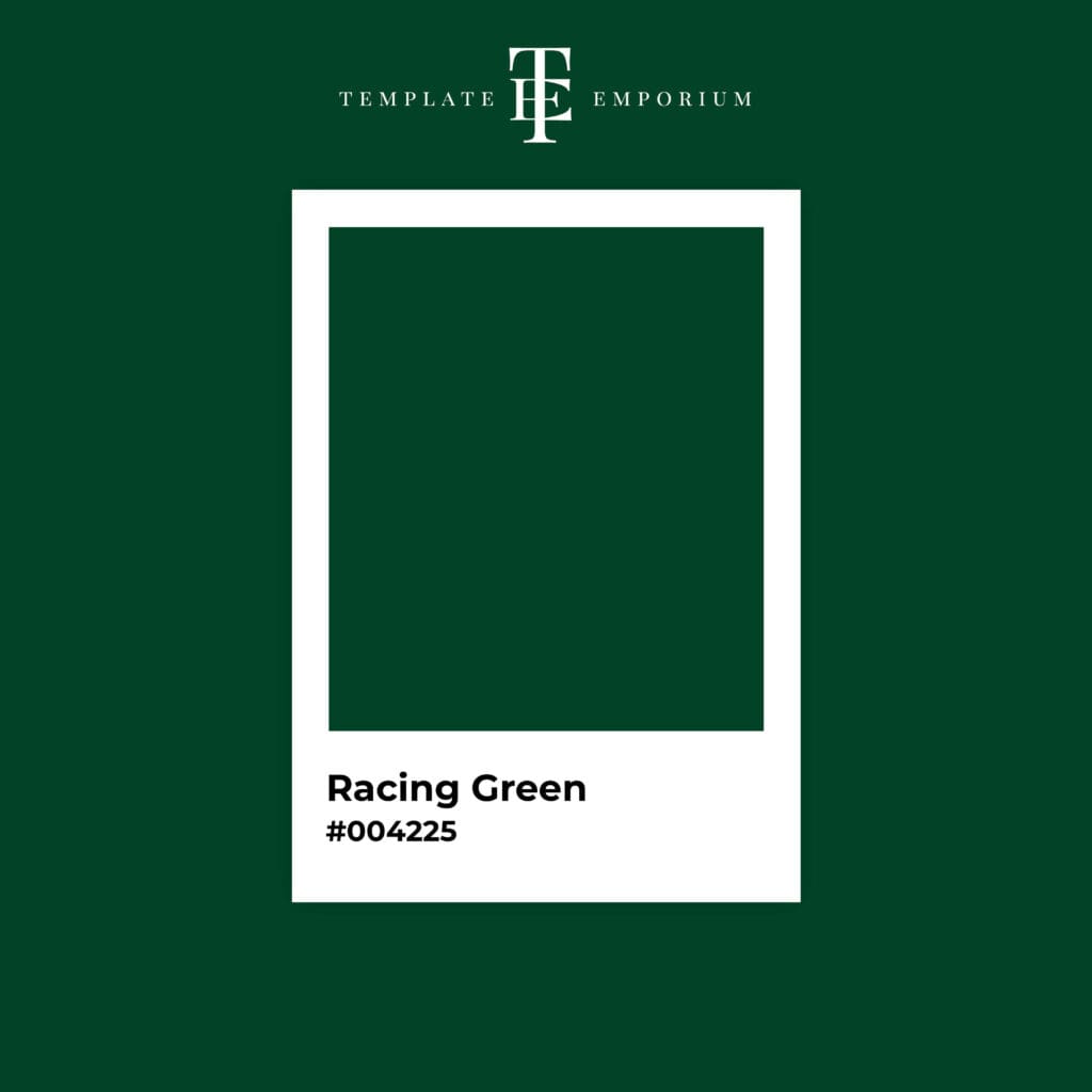 Perfect Green - Racing Green - The Template Emporium