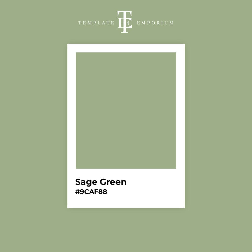 Perfect Green - Sage Green - The Template Emporium