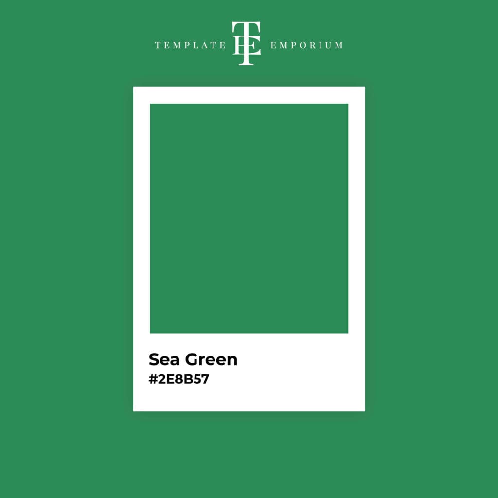 Perfect Green - Sea Green - The Template Emporium