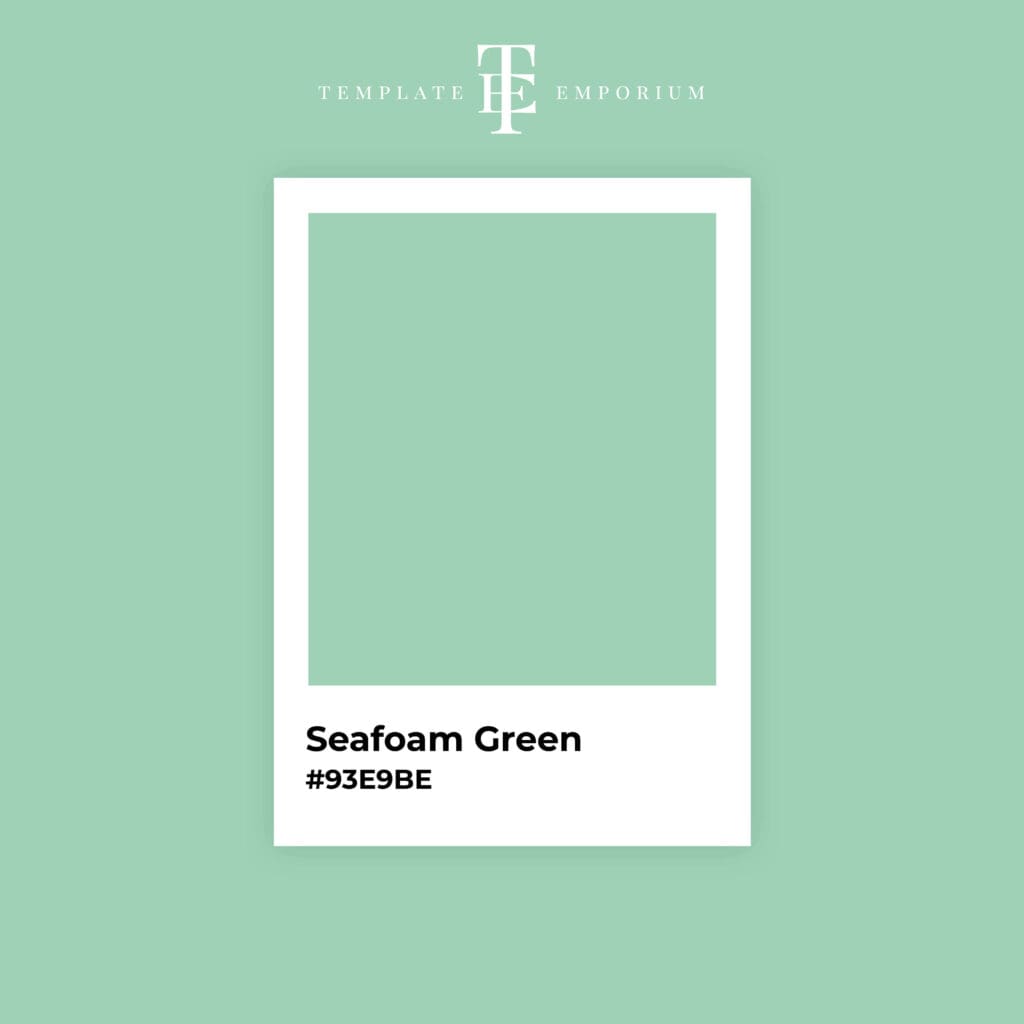 Perfect Green - Seafoam Green - The Template Emporium