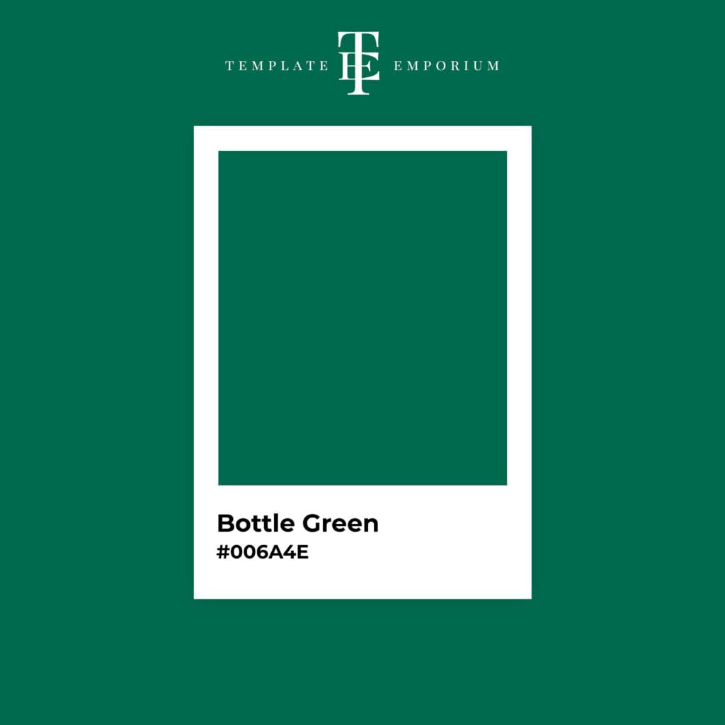 Perfect Green - Bottle Green - The Template Emporium