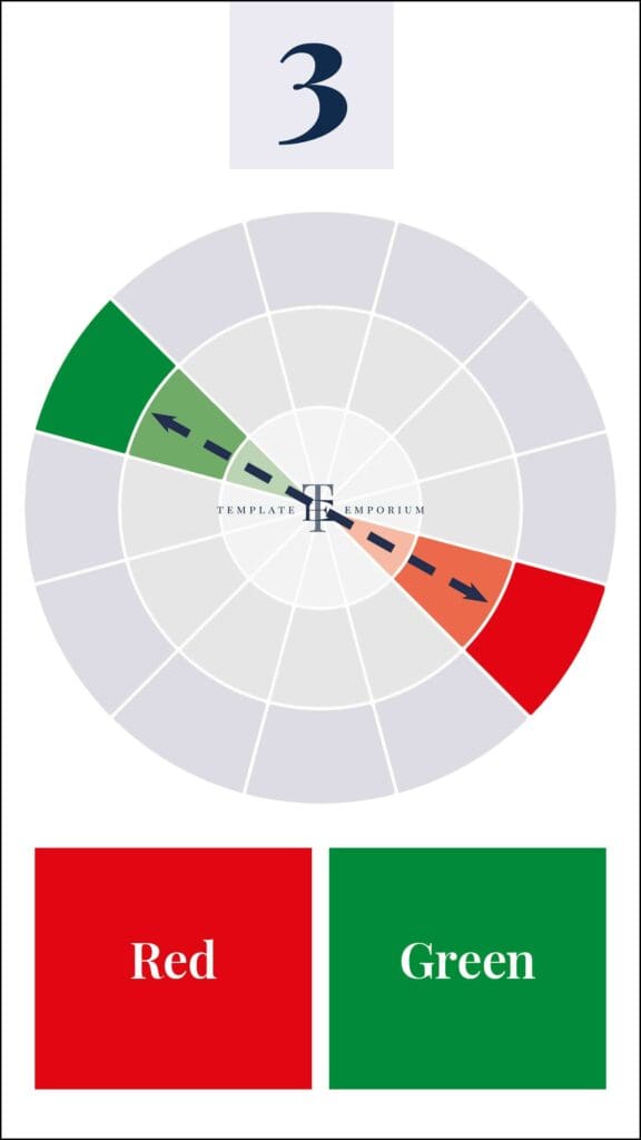 Colour theory - complementary colours red & green - The Template Emporium