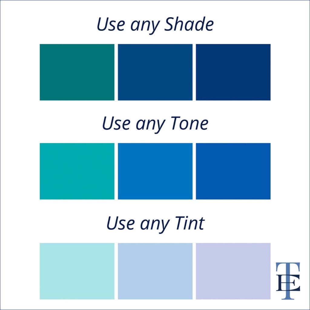 Analogous colours, shade, tone & tint - The Template Emporium